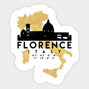 Florence Italy Skyline Map Art Sticker